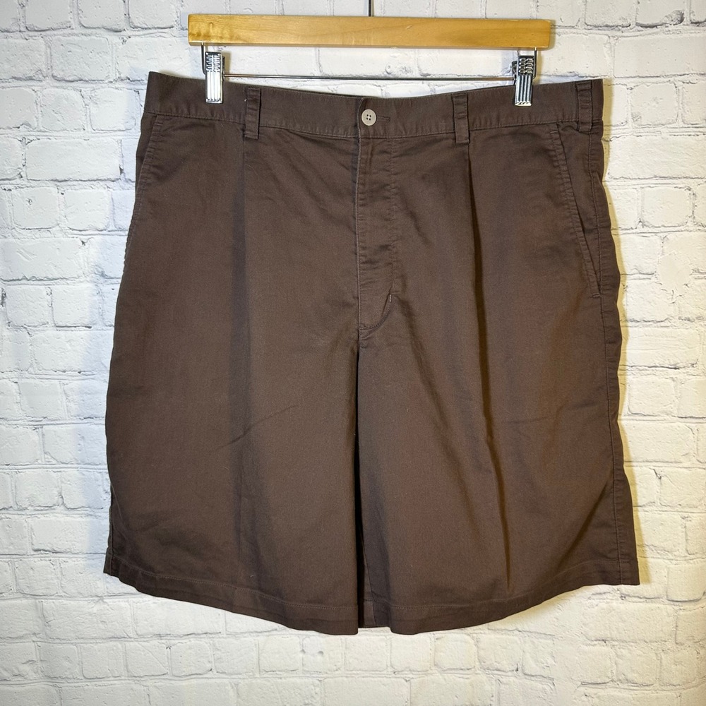Nike Golf Shorts Mens 36 Brown Fit Dry Flat Front Twill Performance 178841-203